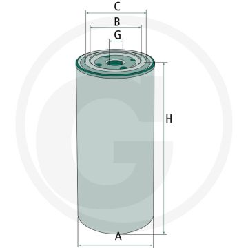MANN FILTER Motoroliefilter 1 1/2"-12 UNF Hoogte 205 mm