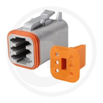 Insteekbehuizingsset 6-polig IP68 voor TE Connectivity