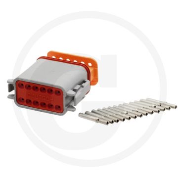 Blister VPE1 Deutsch - stekker, 12-polig, incl. stekkerhuis en hulzen 0,5-1,5 mm²