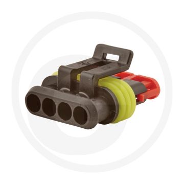 Vlakstekkerhulzen 4 polen IP67 DIN 40050