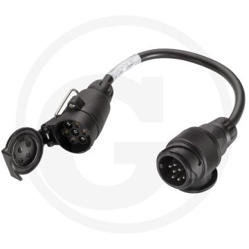 HELLA Adapterkabel 13-polig, 12V, 0,25m, zwart