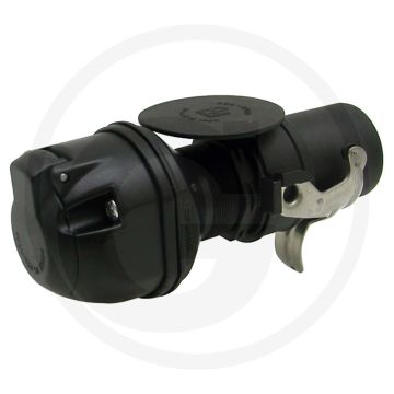 Spanningsomvormer, stekkeradapter 24V naar 12V, 7/15 polen, DIN ISO 12098