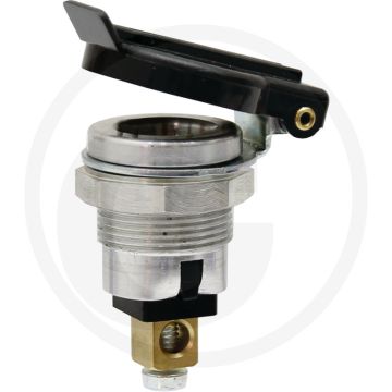 Stekkerdoos 12/24V 12A Aluminium DIN ISO 4165