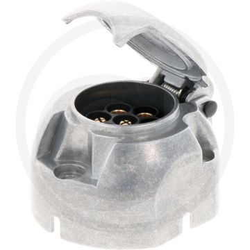 Steckdose Alu 7 polig, 12V Aluminium