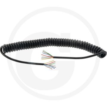 Elkatec Spiraalkabel, 7-aderig, 4m, 12/24V, ADR, ISO 7638