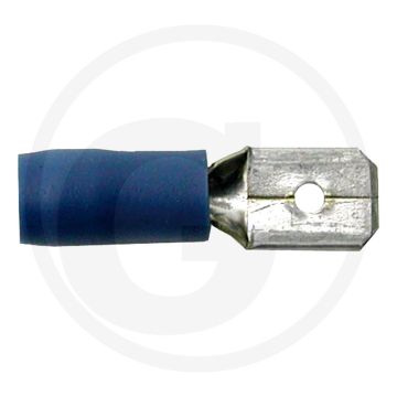 Vlakstekker 6,3x0,8mm Blauw 1,5-2,5mm² Vertind Messing/PVC
