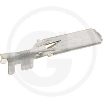 Vlakstekker 9,5x1,17mm vertind messing met vergrendelingslipje 4-6mm²