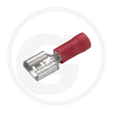 HELLA Vlakstekkers met huls 0,5-1,0mm² Rood 6,3x0,8 Gedeeltelijk geïsoleerd