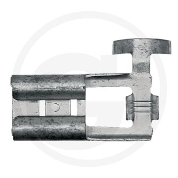 Vlakstekkers met huls 2,5-4 mm² messing 9,5 mm blank