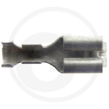 Vlakstekkerhulzen 4,8 mm messing verzinkt voor kabels 0,5-1,0 mm²