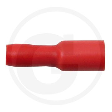 Rondstekkerhulzen (rood, Ø: 4 mm, voor kabels van 0,5 - 1 mm² Blisterverpakking)