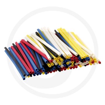 Krimpkous 2:1, Ø1,2-0,6mm, 40mm, 125 stuks, zwart/oranje/wit/rood/blauw