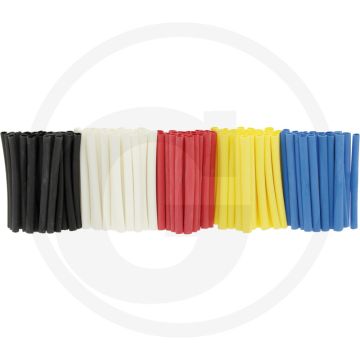 Krimpkous 2:1 Ø2,4-1,2mm 40mm Zwart/Oranje/Wit/Rood/Blauw 125st