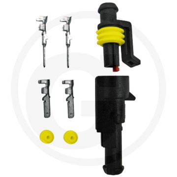 Stekkerverbinderset IP67 1-polig