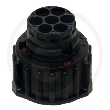 Stekkerhuis 6-polig Ø1,5 mm IP69K Zwart DIN72585