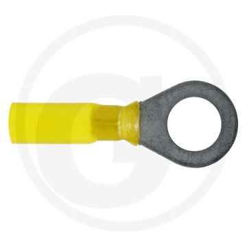 VE25 Ringconnector 3-6mm² Oog-Ø4 Geel Gedeeltelijk geïsoleerd