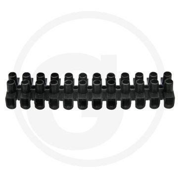 Klemrail voor doppen 12 polen 1,5 mm² Zwart