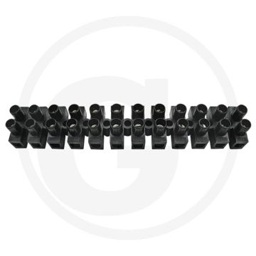 Klemrail voor doppen 12 polen 2,5 mm² Zwart