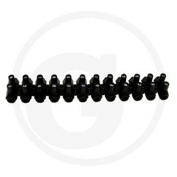 Klemrail voor doppen 12 polen 16mm² Zwart