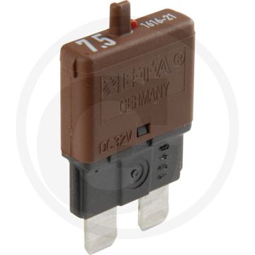 Automatische zekering, standaard (32 volt maximaal / 7,5 A | bruin | met resetknop)