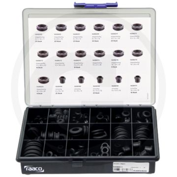 Doorvoerrubbers 197-delig assortiment in koffer