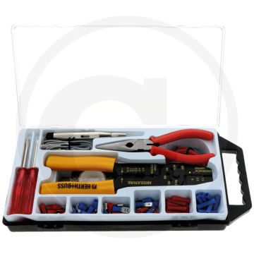 Kabelschoentjes assortiment 60-delig met krimptang en toebehoren