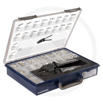 Kabelschoentjes assortiment (290-delige krimpset in koffer, inclusief krimptang)