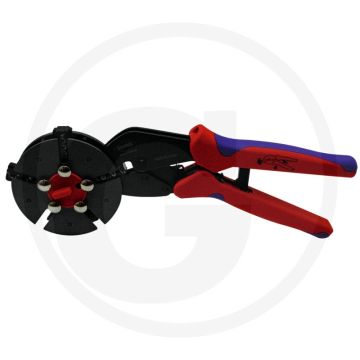 KNIPEX Multi Krimp met rond magazijn en 3 wisselinzetten 0,25-6,0 mm²