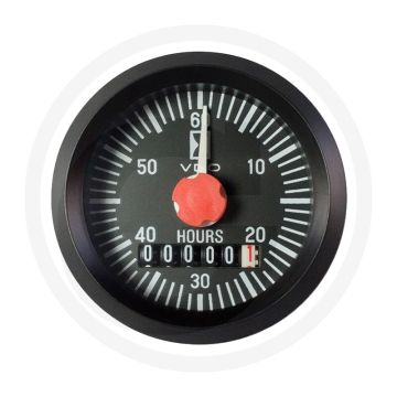 VDO Betriebsstundenzähler 52mm zwart, 8-32V DC, bereik 0-99999.9 uur, IP64