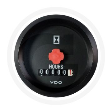 VDO Betriebsstundenzähler 8-32V IP65 nicht rückstellbar Schwarz Metallring