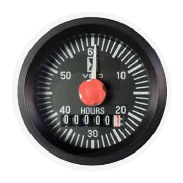 VDO Betriebsstundenzähler 52mm, 8-32V, LED verlichting, max 99999,9 uur