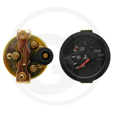 Temperatuurmeter 40°C - 120°C Ø60mm Zwart