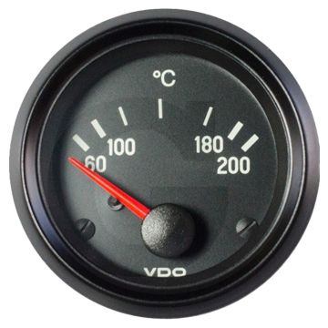 VDO Temperaturanzeige 52mm 24V Messbereich +60°C bis +200°C Schwarz