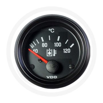 VDO Temperaturanzeige 52mm 24V +40°C bis +120°C Cockpit International Schwarz