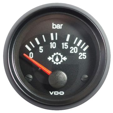VDO Druckanzeige, el. 25 Bar – 52mm, 24V, Cockpit International, IP64