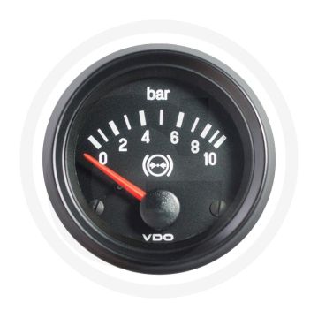 VDO Druckanzeige Bremsdruck 10 Bar 52mm 24V Schwarz Cockpit International IP64