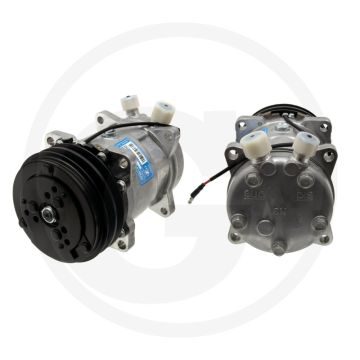 Aircocompressor 12V R134a PAG46 175ccm Ø132mm 2-groeven