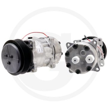 Aircocompressor 12V R134a PAG46 132mm 8-groeven