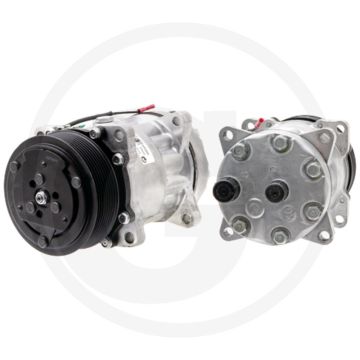 Aircocompressor 12V R134a PAG46 8-groeven Poelie Ø119mm