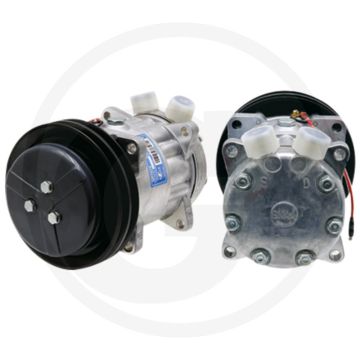 Aircocompressor 12V R134a PAG46 200ccm Poelie 152mm 2 Groeven