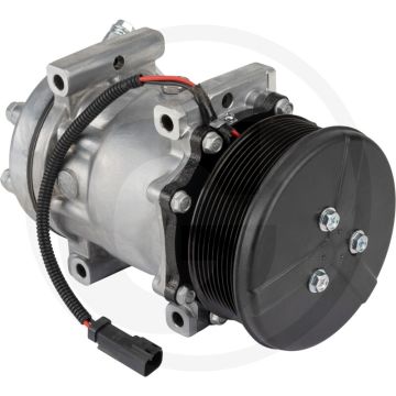 Aircocompressor 12V R134a PAG46 240ccm Ø120mm 8-groeven