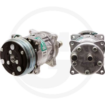 Aircocompressor 24V R134a Ø132mm 2-groeven