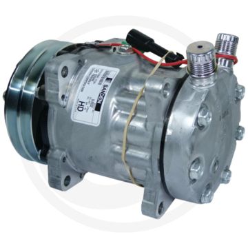 SANDEN Aircocompressor 24V R134a Ø125mm 2-groeven