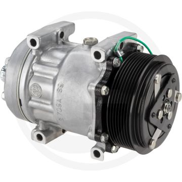 Aircocompressor 24V R134a Poelie 119mm 8-groeven