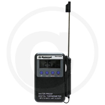 Digitale thermometer - waterdicht, roestvrijstalen sonde, meetbereik -50°C tot 300°C