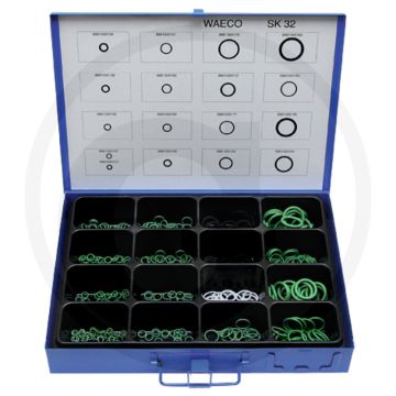 WAECO O-ring set – 17 soorten, 330 stuks voor vrachtwagen-airco’s