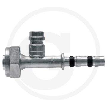 Manuli Rechte koppeling IG 1”-14-UNS 08 met HPV – Rechte koppeling DN10 Gr.8 (13/32")