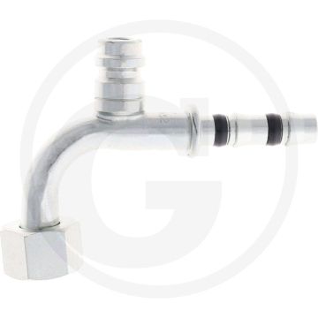 Manuli Koppeling 90° IG 3/4”-16-UNF 10 met HPV – DN13 Gr.10 (1/2”) F-aansluiting