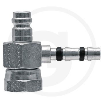 Manuli Koppel. 90° kort OF IG 1"-14-UNS 08 SAE – Koppeling 90° DN10 Gr.8 OR IG F