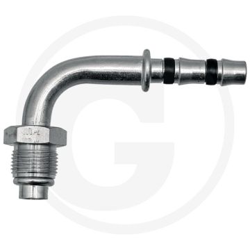 Manuli Koppeling 90° AG 1.1/16”-16-UN 12 | Gr.12 (5/8") DN16 M-aansluiting